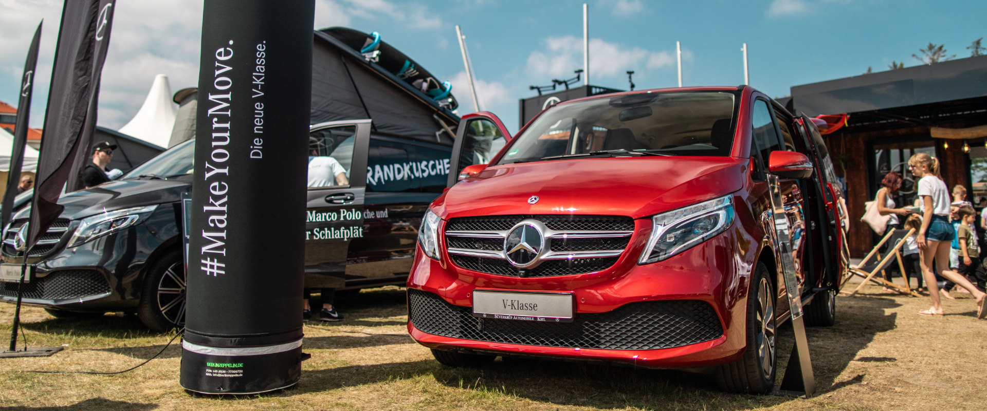 V-Klasse vor sportsgarage