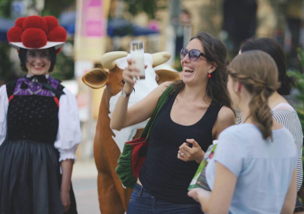 Guerilla Aktion Schwarzwaldmilch in Freiburg