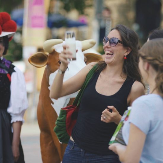 Guerilla Aktion Schwarzwaldmilch in Freiburg